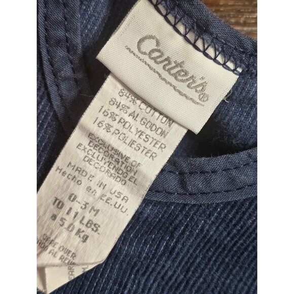 Vintage Carter's Corduroy Teddy Bear Overalls 2 Piece Outfit 0-3 Months - Picture 3 of 16